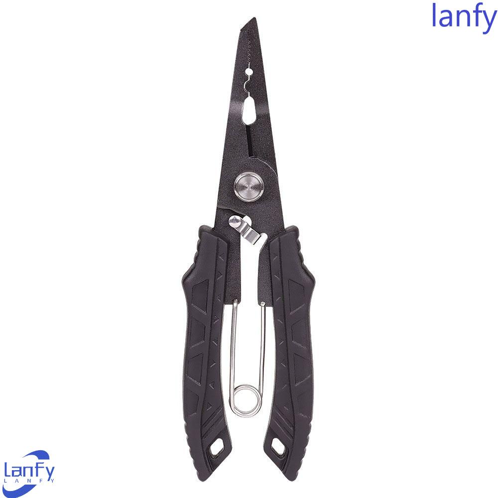 Lanfy Tang Pancing Perlengkapan Alat Pancing Aksesoris Multifungsi Stainless Steel Fishing Tackle Fishing Line Cutter Pemotong Garis