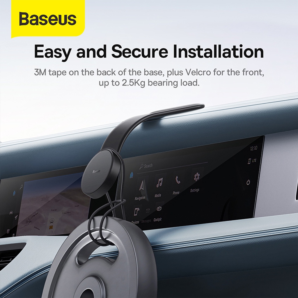 Baseus C02 Magnetic Foldable Car Mount Phone Holder Dudukan HP Universal