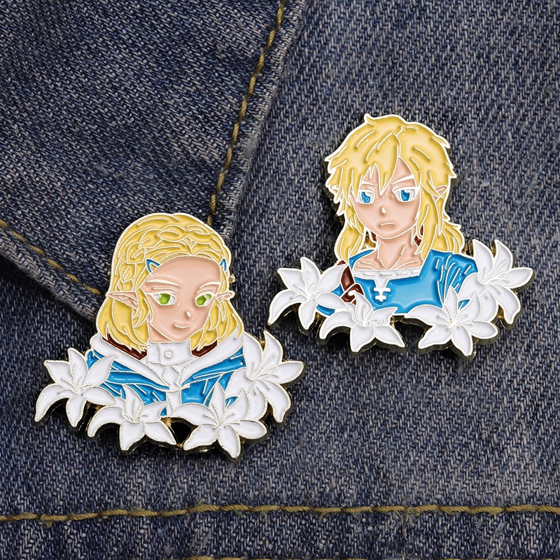 The Legend of Zelda Enamel Pin Permainan Anime Lapel Pin Bros Untuk Koleksi Ransel Manga Lencana Perhiasan Aksesoris