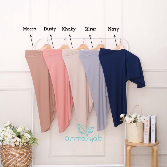 Khimar Alisha By Anmahijab Pet Antem Hijab Instan Jilbab Jersey Premiu