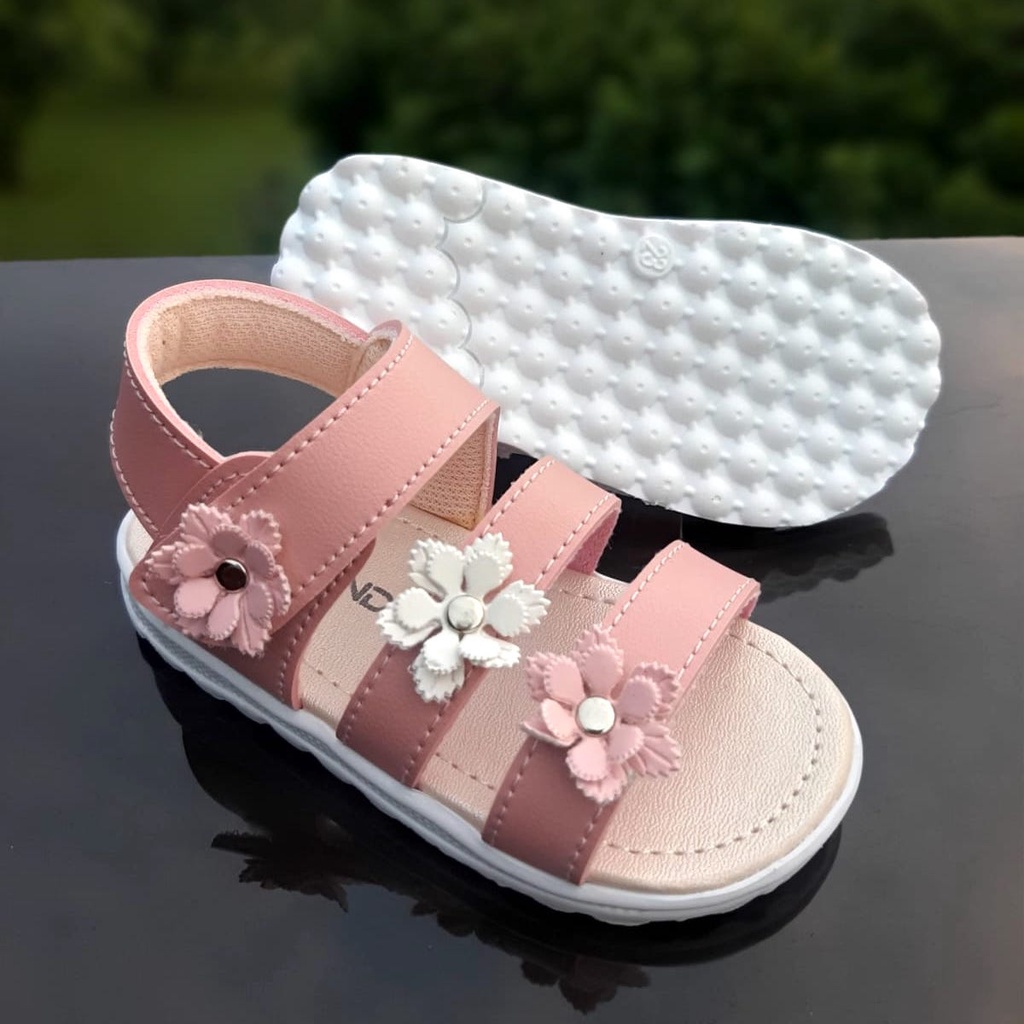 Sandal Tali Anak Perempuan TOKOERS SA04 - Motif Bunga - Kualitas Import