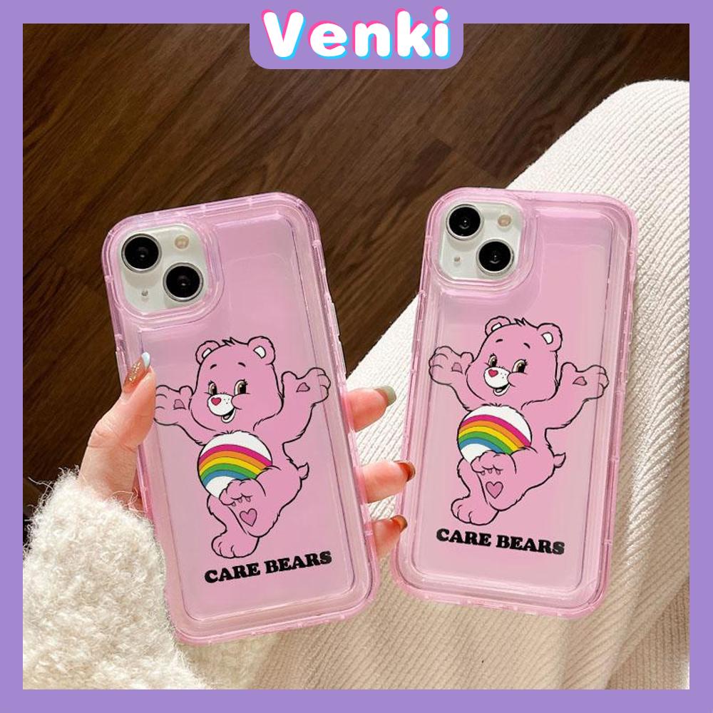 VENKI - For iPhone 11 iPhone Case Clear Case TPU Soft Case Airbag Shockproof Cute Cute Cartoon Bear Compatible with iPhone 14 13 Pro Max iPhone 12 Pro Max 11 7Plus 6Plus XR xs max