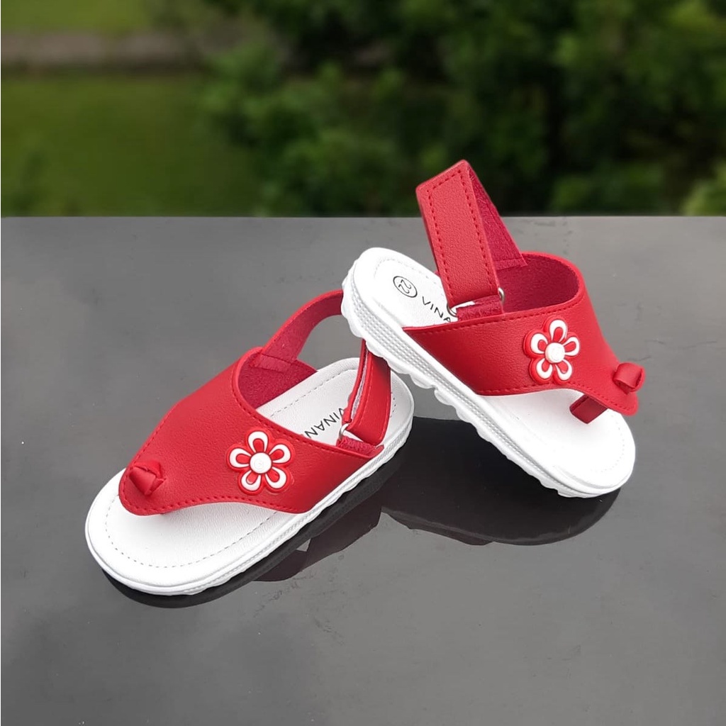 TOKOERS Sandal Tali Anak Perempuan Model Jepit Back Strap Velcro - BB01 VINANDOZ Original