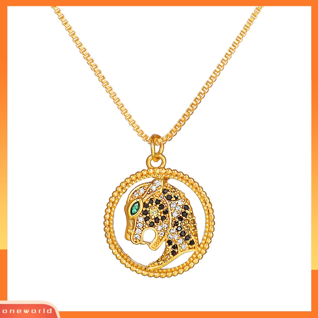 [EONE] Liontin Kalung Cubic Zirconia Halus Liontin Electroplating High Gloss Temperamen Leher Ornamen Tahan Luntur Indah Terang Kilau Kalung Perhiasan Aksesori