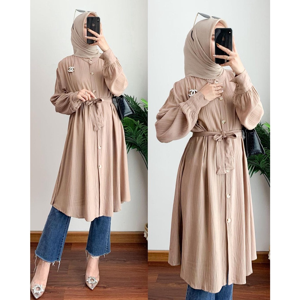 Tunik Amanda Terbaru Bahan Crincle