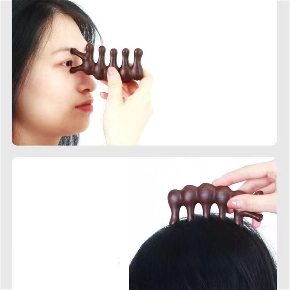Sisir Pijat Cendana Penghilang Kelelahan Menggores Dredging Meridian Perawatan Kesehatan Head Massager