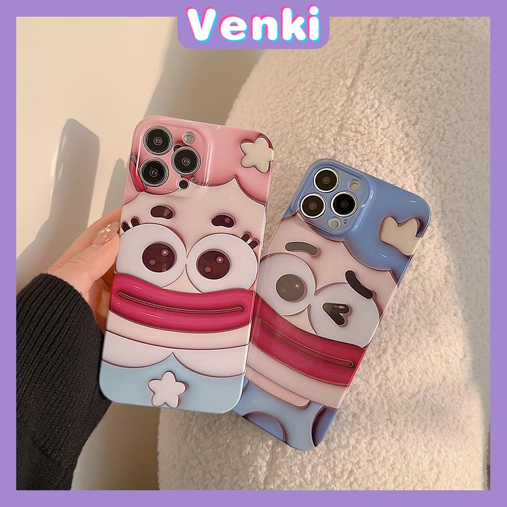 VENKI - For iPhone 11 iPhone Case Cream Glossy Soft Case TPU Shockproof Camera Cover Protection Bear Bunny Compatible with iPhone 14 13 Pro max 12 Pro Max 11 xr xs max 7Plus 8Plus