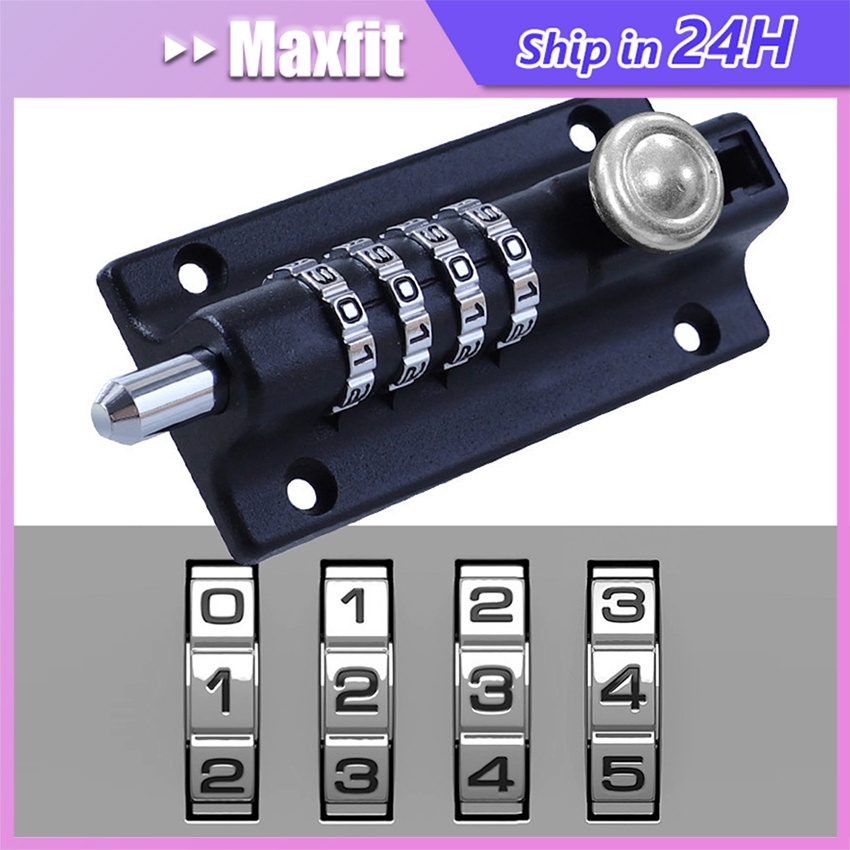 Grendel Slot Kunci Pintu Kode Digit Angka Kombinasi Paswword Latch Lock Gerendel Slot Gembok Pintu