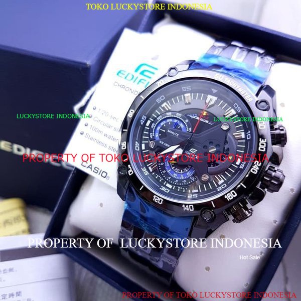 Jam Casio Edifice EFR 550RB - 1Av Stainless FullBlack RedBull Series Exclusive dan Berkualitas