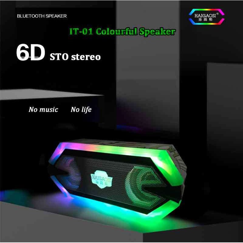 Speaker Portable Bluetooth Wireless   LED Haigaosi IT-01