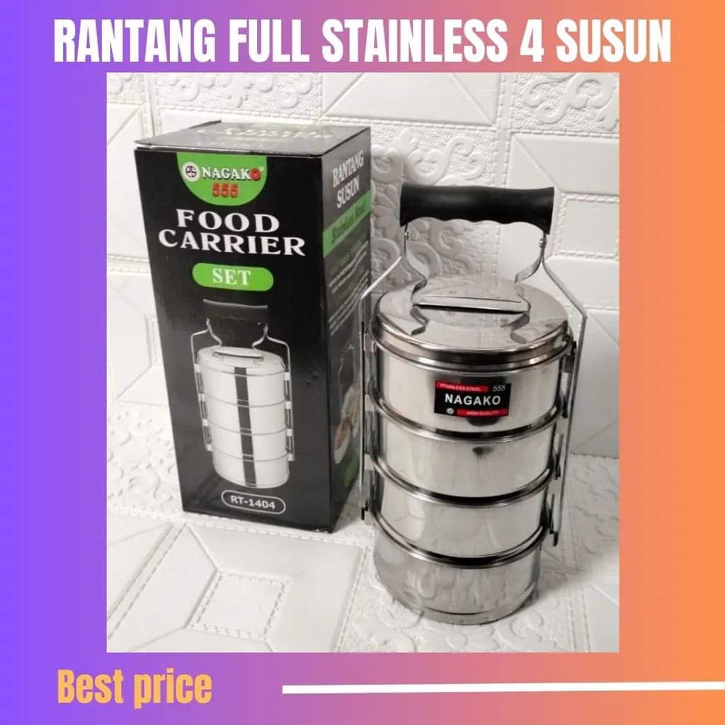Rantang 4 susun nagako 14cm