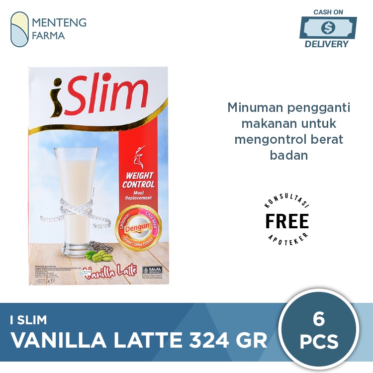 I Slim Vanilla Latte 324 Gr (6 Pcs) - Susu Diet Pengganti Makan