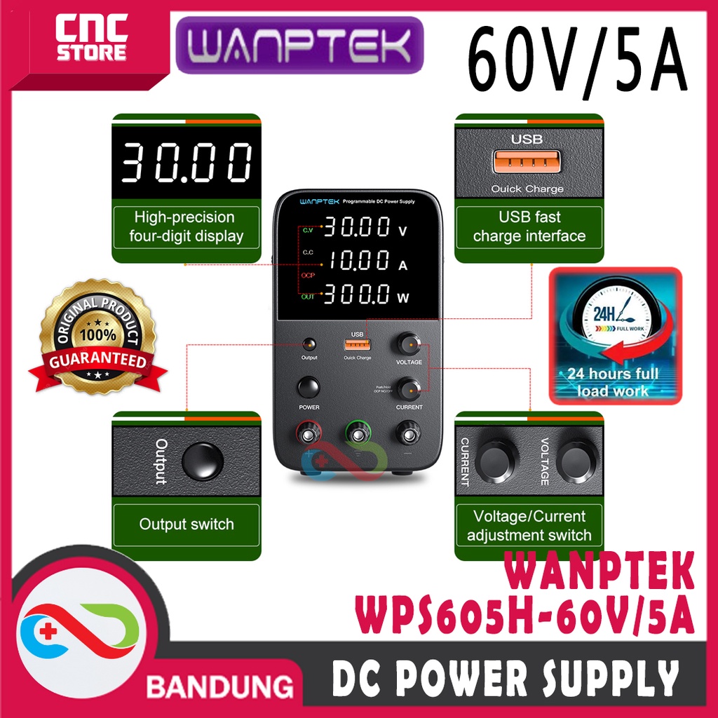 WANPTEK WPS605H POWER SUPPLY DIGITAL DC60V 5A 300W PSU CA CC