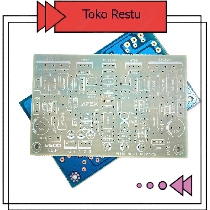 Pcb Driver Apex B500 TEF fiber fr4 Cuci Gudang