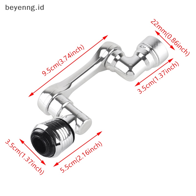 Beyen Keran Rotag 1080derajat Universal Dapur Aerator Keran Putar Sudut Lebar Putar Splash Filter Faucet Extender Untuk Kamar Mandi ID