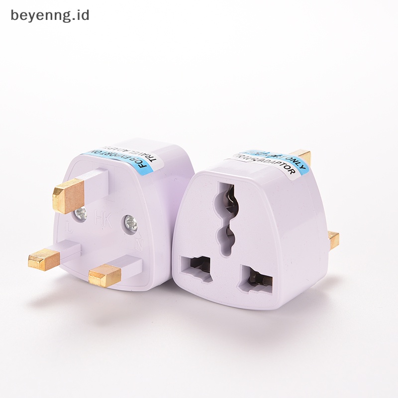 Beyen 1pc Universal AU EU Ke UK Colokan Listrik AC Travel Wall Adapter Converter Putih GB ID