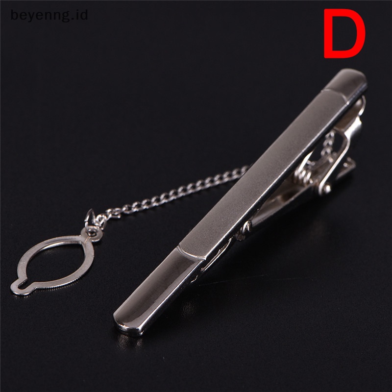 Beyen Pria Perak Dasi Tie Clip Stainless Steel Polos Clasp Bars Pin Clips Perhiasan ID