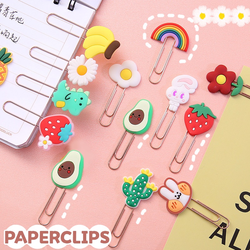 1 Pc Kreatif Lucu Penjepit Kertas Kartun Sekat Bookmark Folder Pagination Bookmark Warna-Warni Novelty Musim Semi Kertas Klip Kantor Perlengkapan Sekolah Gadis Siswa Alat Tulis