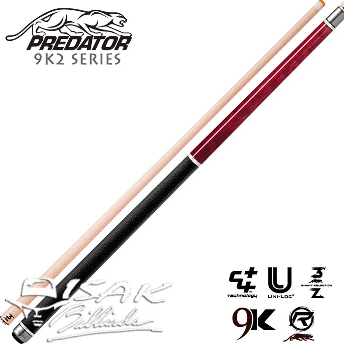 Predator 9K2 Uniloc low Deflection - Billiard Cue Stick Stik Biliar - With 314-3