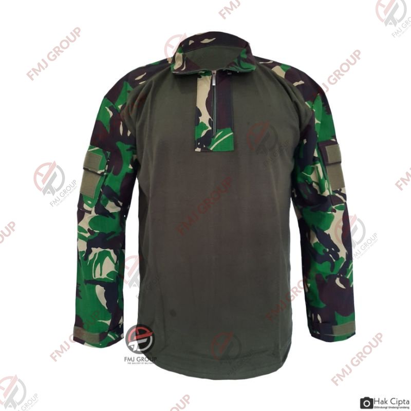 Kaos BDU Loreng Malvinas Combat Shirt / Kaos Tactical Velcro Malvinas Lengan Panjang