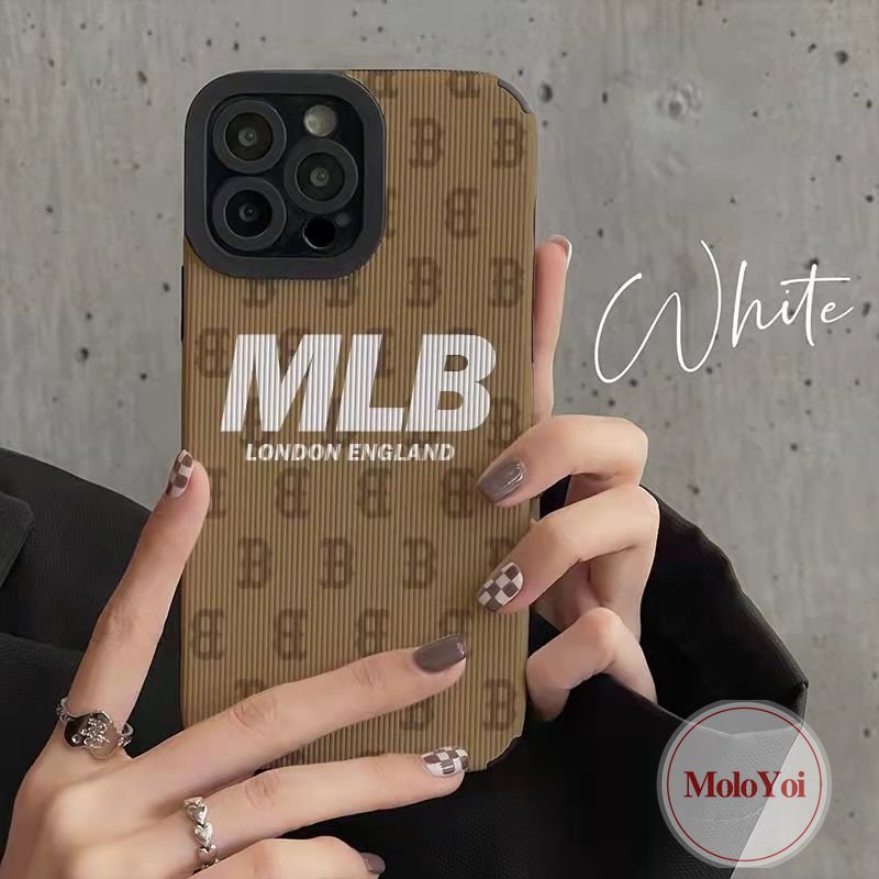 IPHONE Casing Kompatibel Untuk Iphone7 8 Plus XR 12 13 14 Pro MAX 11 Pro MAX X XS MAX 7Plus 8Plus Tekstur Kulit Mewah Merek Trendi C-E-L-I-N-E M.L.B Silicon Lembut Casing Ponsel Tahan Guncangan