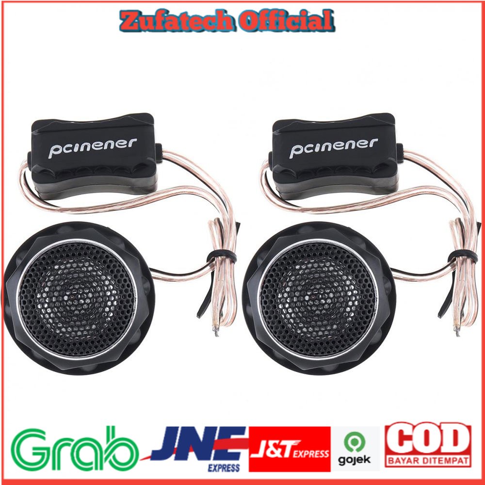 PCINENER Speaker Mini Dome Tweeter Loudspeaker Mobil HiFi 140W 2 PCS - TS-T280 - Black - 7RRS7FBK