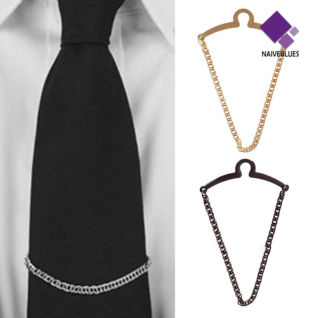 &lt; Naiveblues &gt; Tie Pin All Match Anti Karat Mencegah Kendur Tidak Oksidasi Memperbaiki Pria Tie Tack Clip