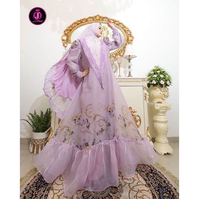 Kayla Series original by Qisyajaya terbaru 2023 gamis lebaran set hijab oot viral syar'i