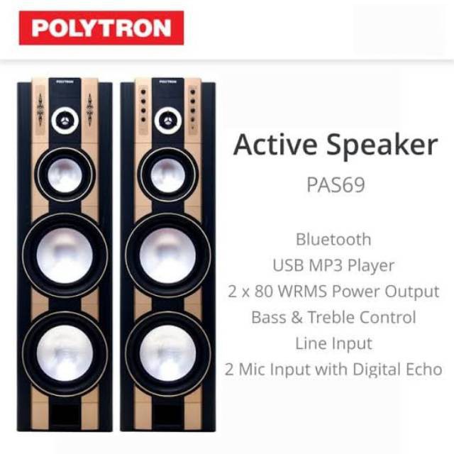 Polytron Speaker PAS 69 Garansi Resmi [ Bluetooth + USB ]