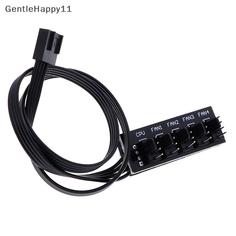 Gentlehappy 40cm 1sampai5 4-Pin molex TX4 PWM CPU cooling fan splitter adapter Kabel Listrik id