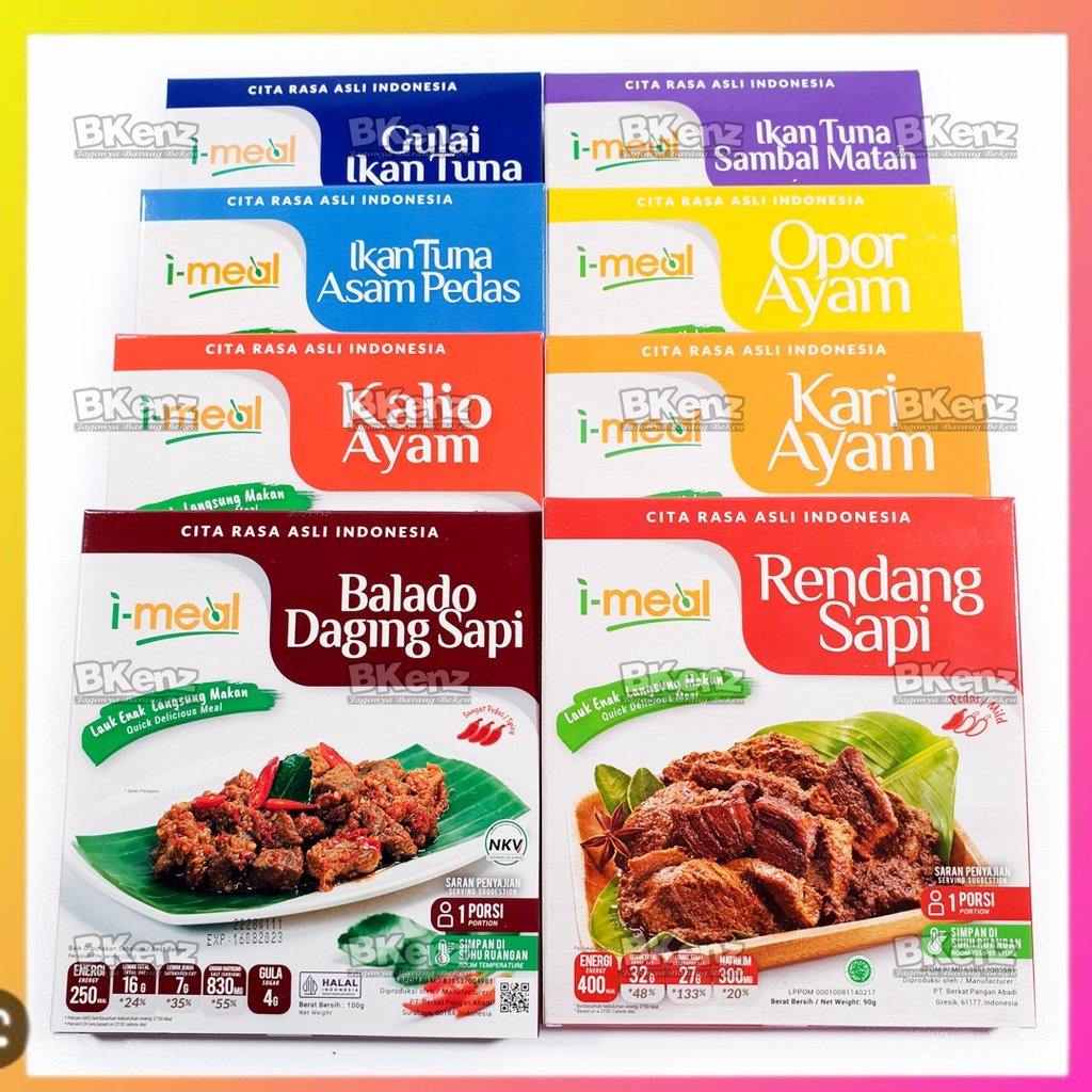 

RILIS❤❤❤ iMeal Lauk Makanan Siap Saji i-Meal Rendang Balado Kari Opor Sambal Matah