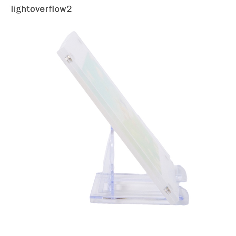 [lightoverflow2] Photocard Display Alat Tulis Bingkai Foto Akrilik Transparan Display Stand Dekorasi Album Stand Pajangan Kecil [ID]