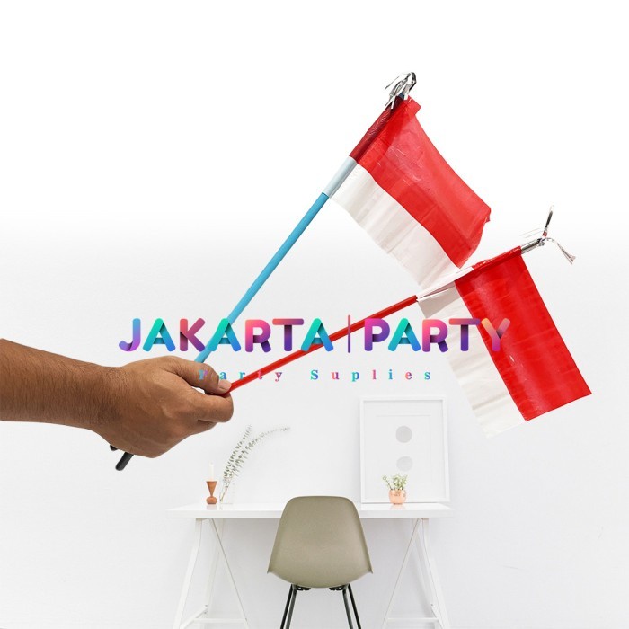 Bendera Tangkai 20 PCS / Bendera Peluit / Dekorasi 17 Agustus