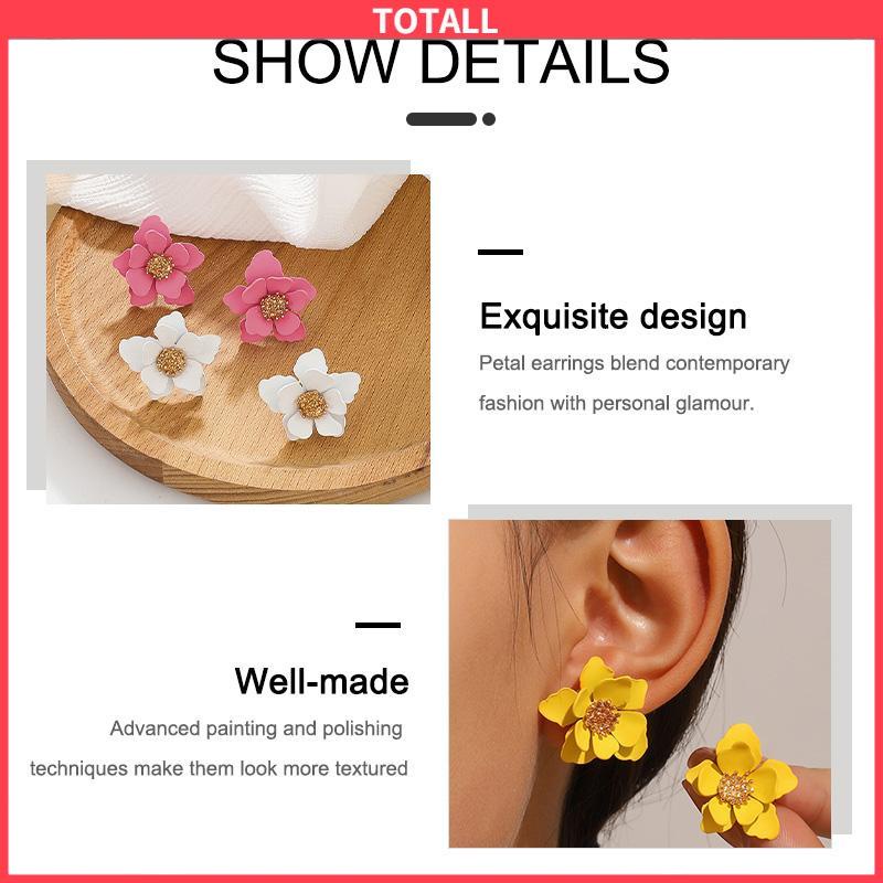 COD Bunga beku anting  anting petal modus elegan-Totall