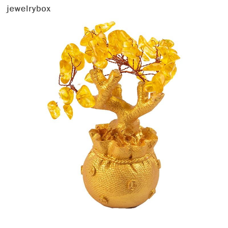 [jewelrybox] Pohon Uang Kristal Alami Pohon Keberuntungan Feng Shui Money Tree Home Decor Boutique