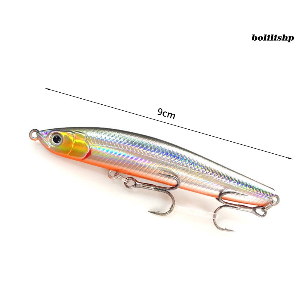 Bo-14g/9cm Umpan Bionic Tampak Realistis Desain Kait Treble Warna Vibrant 3D Mata Ikan Merampingkan Buatan Keras Memikat Memancing Tackle Gadget Perlengkapan Memancing