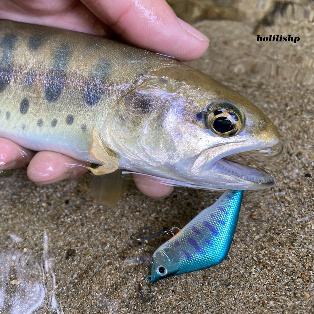 Bo-4.8cm/3.8g Buatan Memancing Umpan Bionic 3D Mata Tajam Kait Arus Trout Tenggelam Ikan Kecil Lure Untuk Air Tawar Air Asin