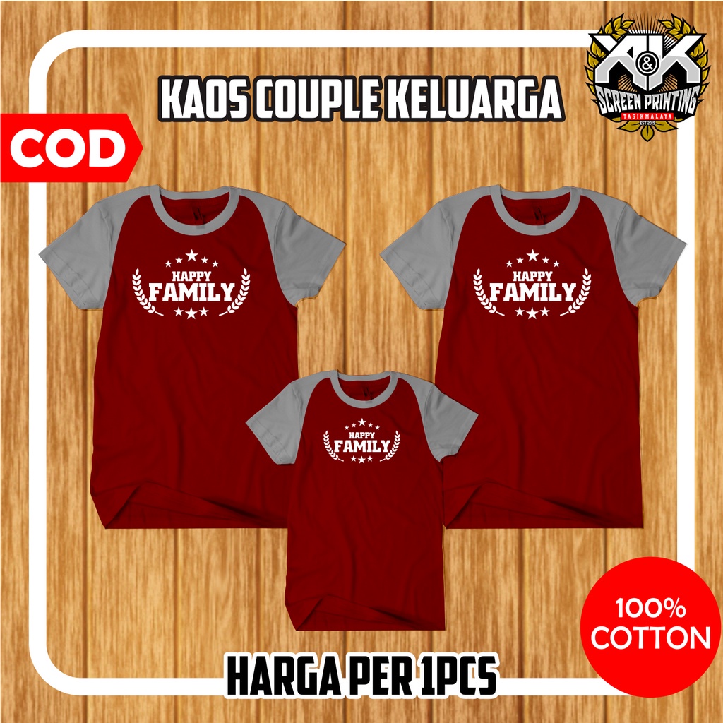 KAOS COUPLE KELUARGA HAPPY FAMILY BAJU COUPLE