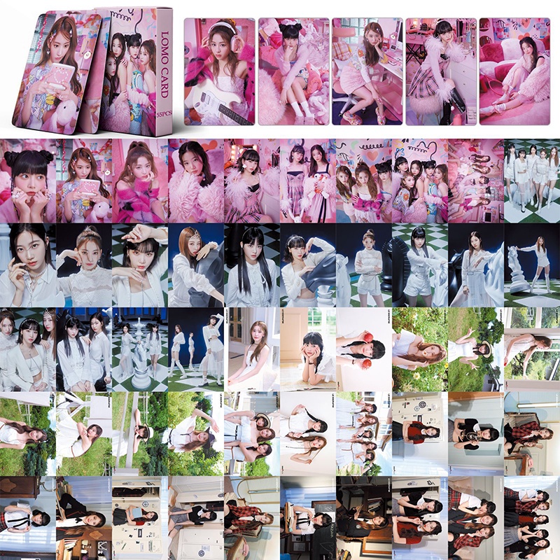 55 Pcs LE SSERAFIM Photocards FEARLESS Album LOMO card Kpop Postcard photo card Yunjin Kazuha