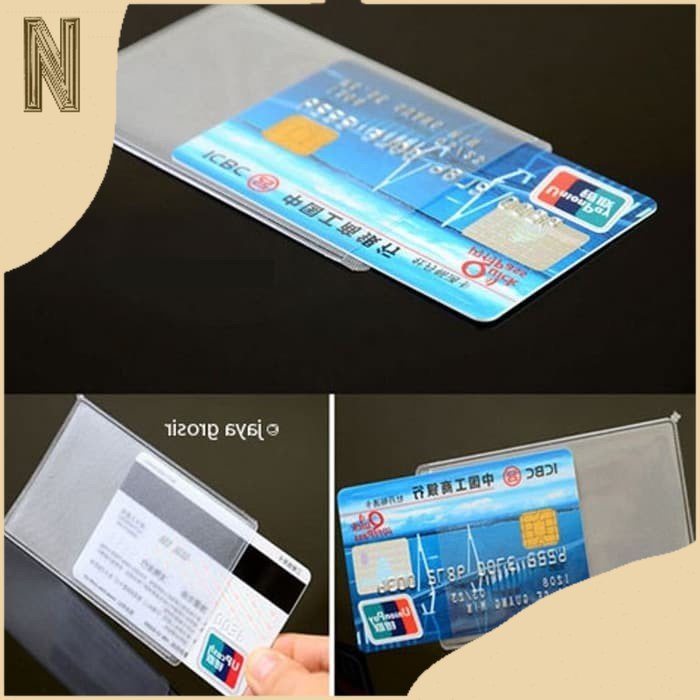 

Sarung ATM Pelindung KTP Kartu Kredit Plastik Plastic Cover ID CARD Kartu Nama