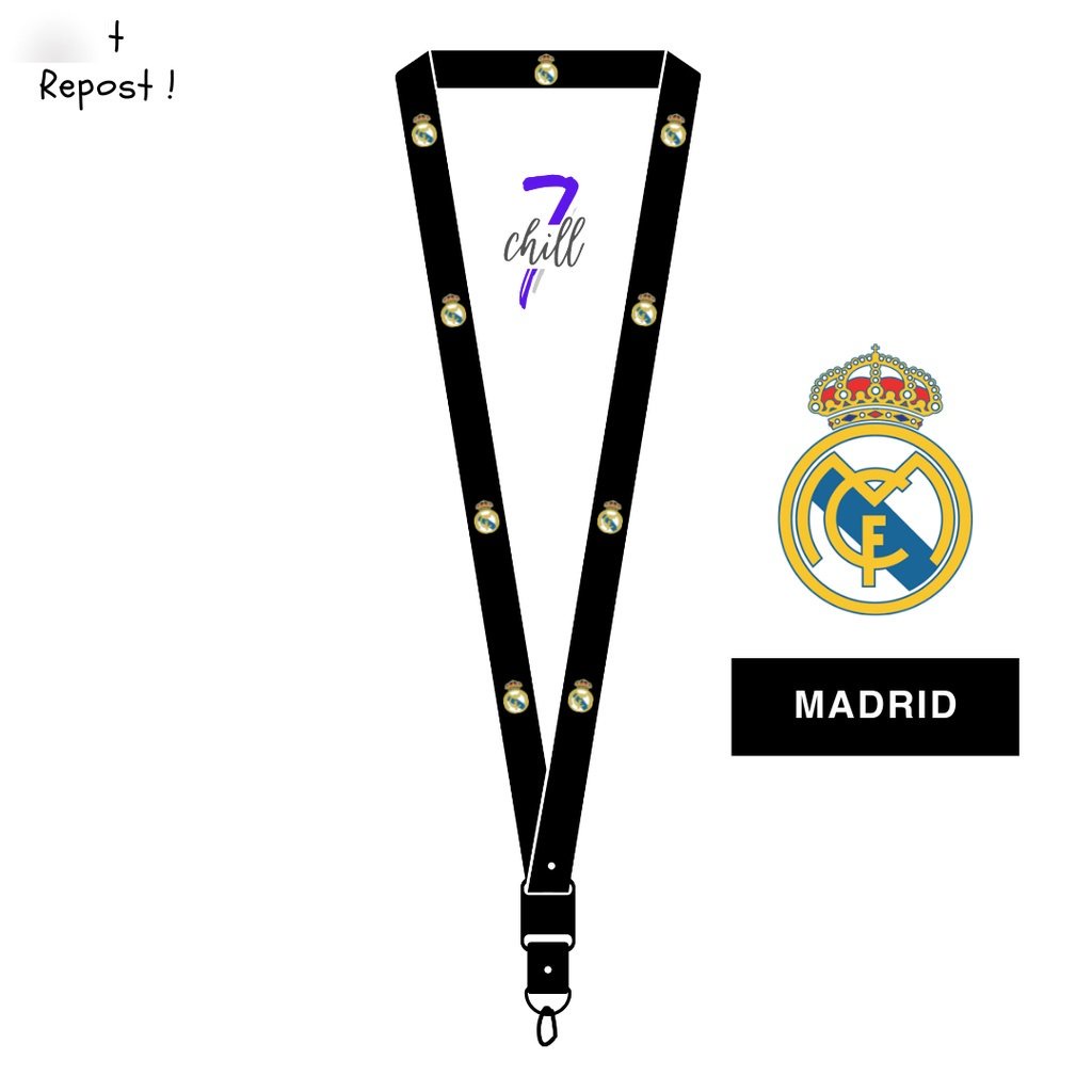 

Lanyard Real Madrid ID Card Custom Bola Tali Gantungan Pods Name Tag Kartu Nama