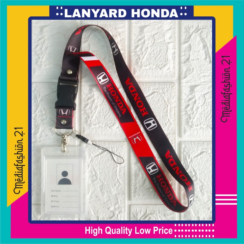 

Lanyard Tali Gantungan ID Card HONDA (Ukuran 2,5cm) Free Strap Gantungan HP/Flashdisk