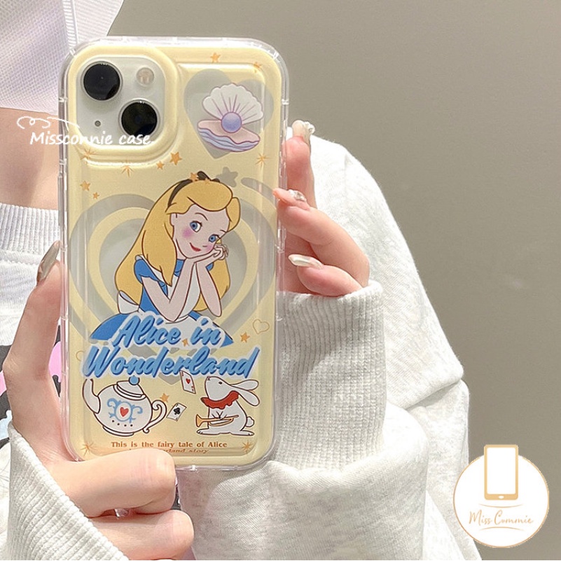 Case Pasangan Untuk Redmi 12C 10C 10A 9T A1 9 10 9A 9C NFC Redmi Note10 8 9 11 10 Pro Max 10s 11s POCO F4 Kartun Disney Princess Lucu Mermaid Alice Airbag Shockproof Soft Cover