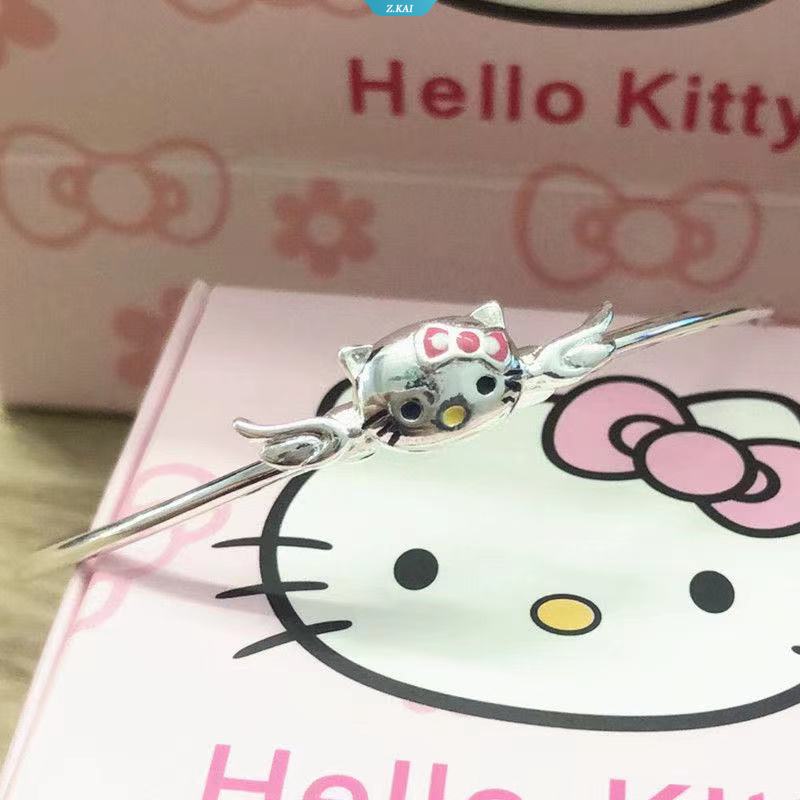 Sanrio Hello Kitty Baru Orang Tua-Anak Gelang Gelang Kartun Hello Kitty Gelang Wanita Aksesoris Mewah Rantai Gadis Fashion Gelang Hadiah Pacar [ZK]