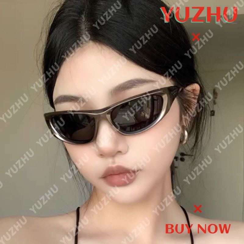 (YUZHU) Western Fashion Sports Cool Sunglasses Untuk Wanita INS Wind Technology Sense Riding Sunglasses