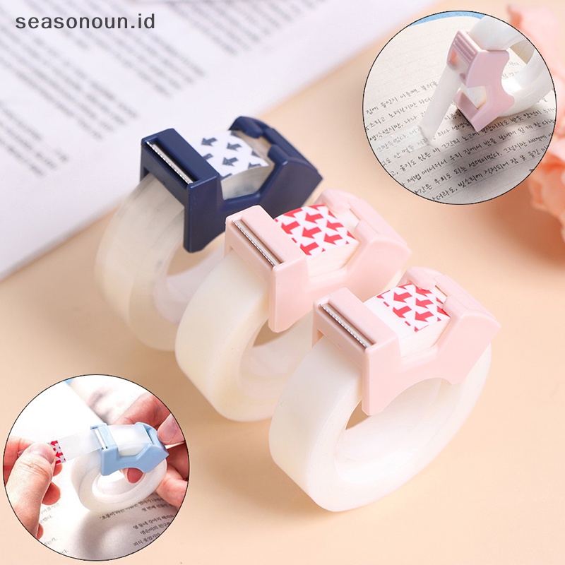 Seasonoun Tape Perekat Dengan Cutg Tool Writable Invisible Correction Tape Stationery.