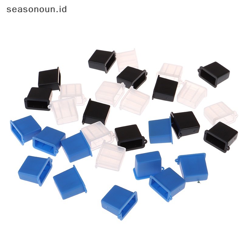 Seasonoun 10Pcs Baru USB Type A Male Anti-Debu Plug Stopper Topi Penutup Pelindung.