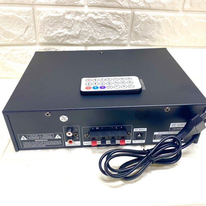 Ampli targa A21 bluetooh usb sd rado fm dan equalizer plus remote