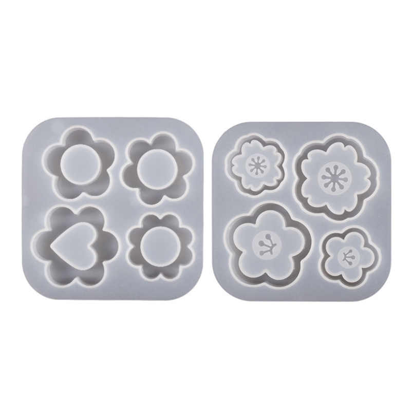 Siy Ornamen Bunga Pasir Apung Cetakan Silikon Liontin Handmade Tas Dekorasi Mold