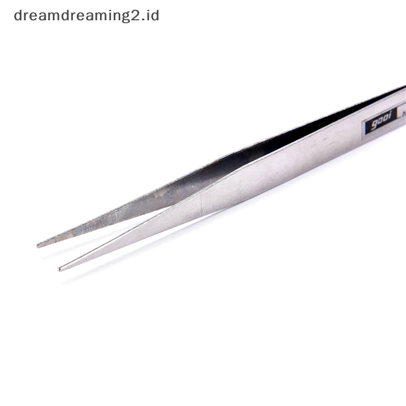 (drea) 2x Stainless Steel Eyelash Gems Pick Tools Pinset Kosmetik Perlengkapan Nail Art//